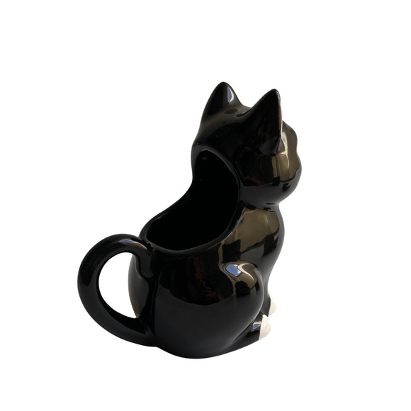 Vintage Lefton Ceramic Tuxedo Kitty Cat Creamer - Picture 4 of 10